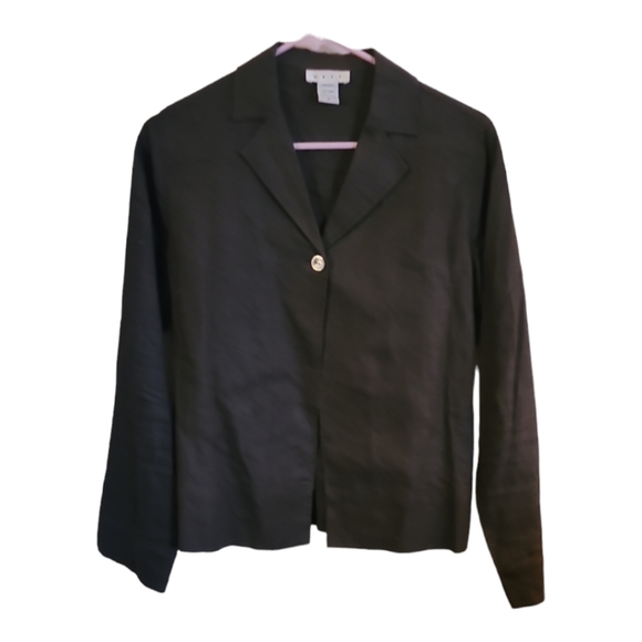 Vintage 90's Linen Brown Jacket. Classic Look - Picture 1 of 4